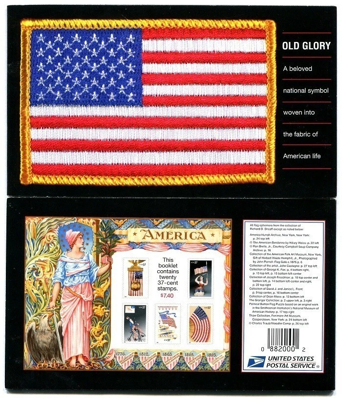 Scott# 9780b (#3776-3780) OLD GLORY Prestige Booklet w/2 panes of ten 37 x 20 - Image 4 of 4