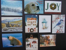 SET OF 10 DIFFERENT DESIGNED CHRISTMAS CARDS + ENVELOPES