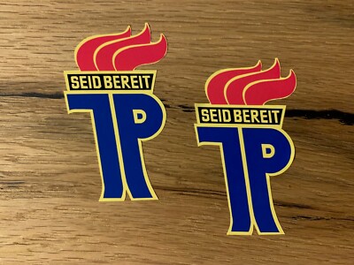 2x GDR JP sticker young pioneers ostalgia car tuning vintage retro Ossi #711