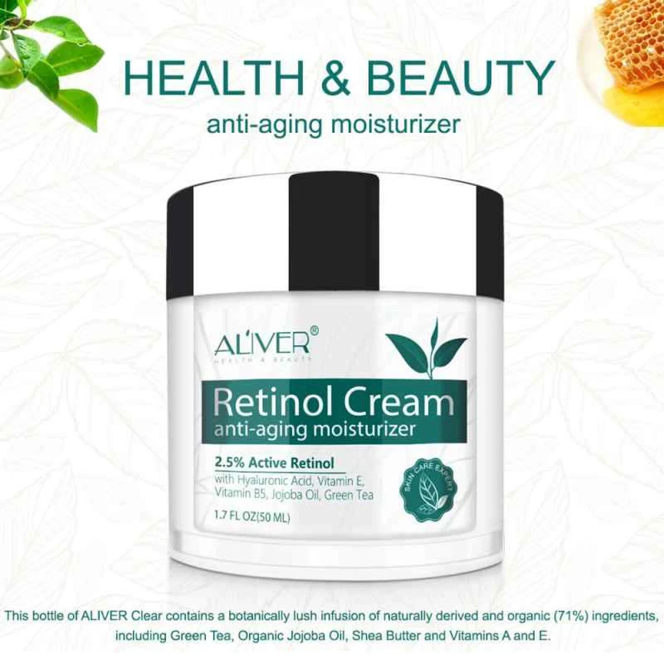 Retinol Face Cream Anti Aging Wrinkles Moisturizer Hyaluronic Acid Skin Repair - image 3 of 4