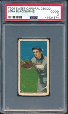 T206 SC 350 30: LENA BLACKBURNE Providence Grays ~ PSA 2
