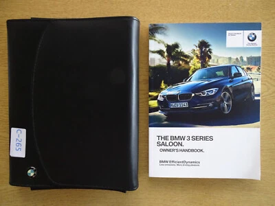 GENUINE BMW 3 SERIES SALOON F30 2015-2019 OWNERS MANUAL HANDBOOK WALLET C-265 - Image 1 of 4