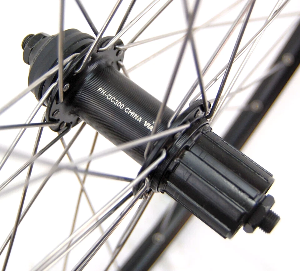 Hinterrad 28 Zoll Hohlkammerfelge schwarz mit Shimano Nabe FH-QC300 für Kassette - Bild 2 von 4