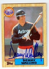 Denny Walling autographed baseball card (Houston Astros) 1987 Topps #222