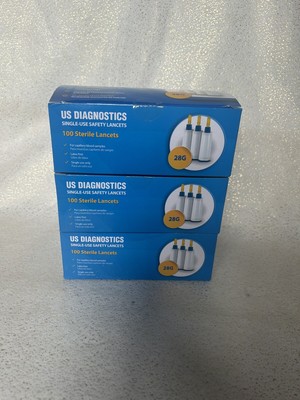 Lancets US Disgnostics Three Factory Sealed Boxes 100 28G