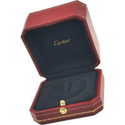 CARTIER - RED JEWELRY BOX - AUTHENTIC - NECKLACE RING PEDANT CASE 