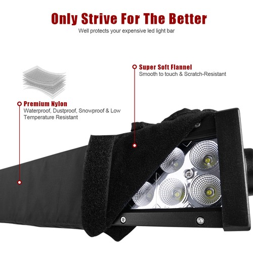 22" 32" 42" 50" 52" LED Light Bar Cover Straight Curved Cover Protective Gear US - Foto 6 di 12