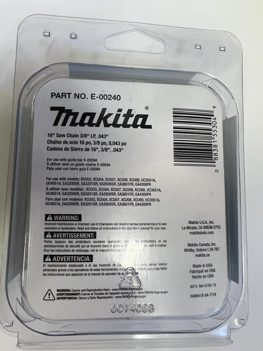 Makita xcu04 replacement chain outlet