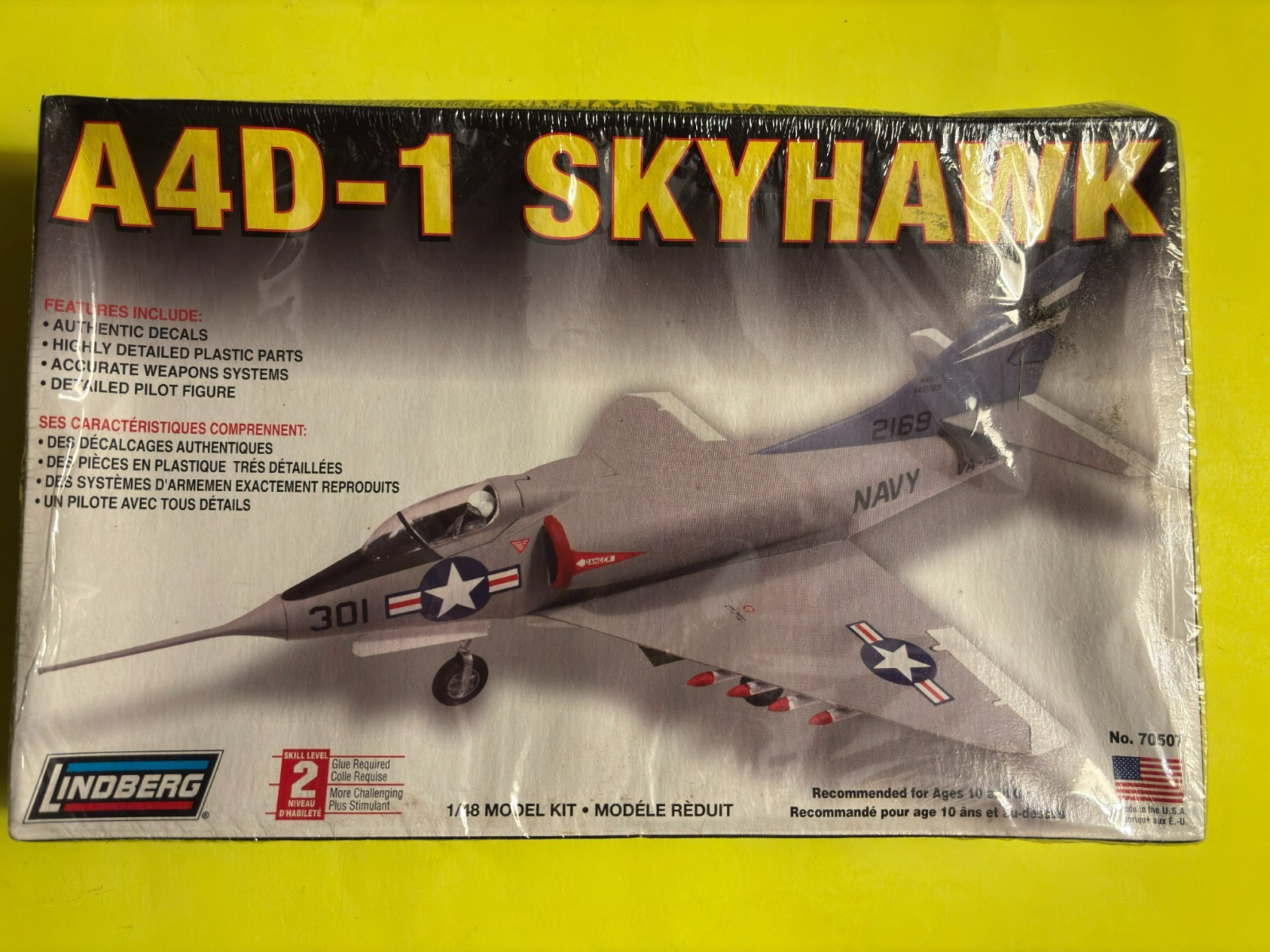 1/48 Lindberg A4D-1 Skyhawk Fighter Model Kit Brand New Sealed