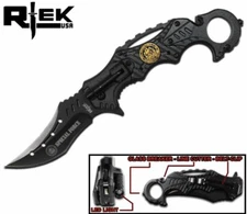 Spring Assisted Asst Karambit Tactical Special Forces Pocket Knife W/ LED Light