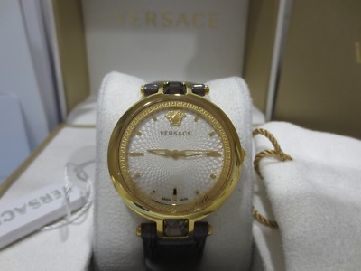 ヴェルサーチ ウードオリエルタル Versace Women's VAN060016 Olympo Gold IP Crystal White Dial