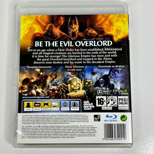 Overlord II 2 PS3 PlayStation 3 Complete With Manual Tracked Postage - Picture 2 of 6