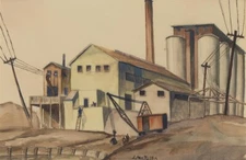 JAN MATULKA : Industrial Scene : 13x19 Archival Art Print