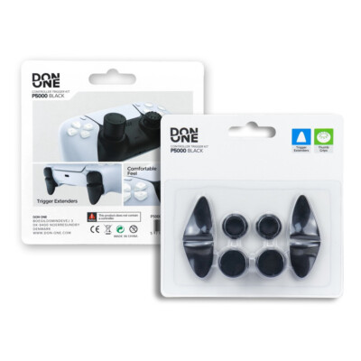 DON ONE - P5000 Black - PS5 Controller Trigger KIT Thumb Grips *Blitzversand*