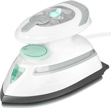 Mini Travel Steam Iron for Clothes with Dual Voltage, Temperature Control
