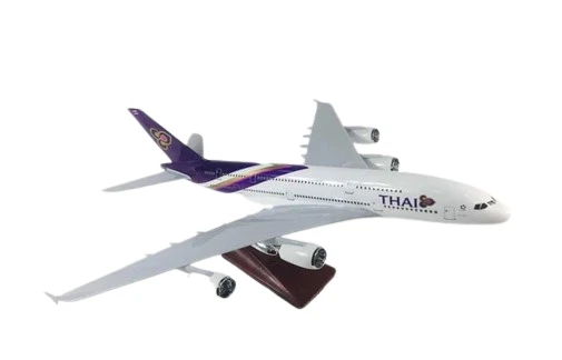 Modelo Thai Airbus Airways A380 Diecast Aircraft Jc Wings 1:60 avión desnudo meta Foto 3 de 4