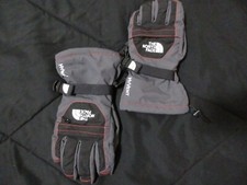 The North Face Gloves Kids Medium 10/12 Gray Black Vented Winter Hyvent Boys