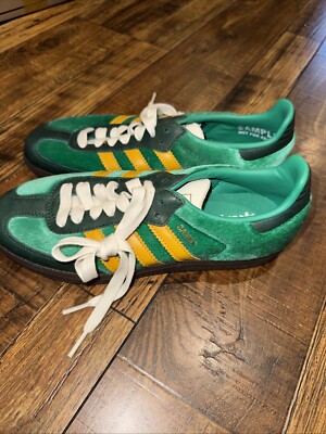 Size 7- Adidas Samba OG Court Green / Preloved Yellow | eBay