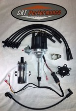 Small Cap Chevy I6 6 Cylinder 235 Black Hei Distributor 45k Coil Hp Wires