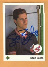 Scott Bailes Cleveland Indians AUTO Signed 1989 Upper Deck Springfield Missouri