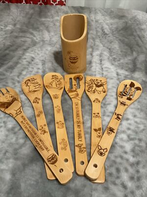 Bamboo Kitchen Utensil Set Of 7 Winnie The Pooh