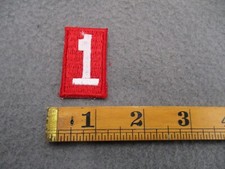 Boy Scouts of America BSA Red White Troop Number  1 One Patch T2,.
