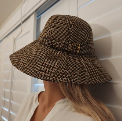 Eric Javits New York Water -Repellent Tweed Wide Brim Bucket Hat