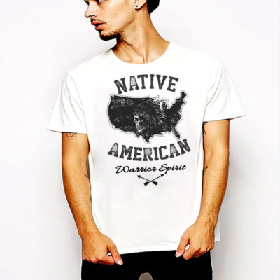 Native American Indian T-Shirt Chief Warrior Skull Western Tomahawk apache, new