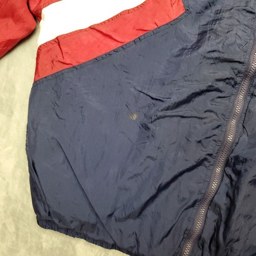 Vintage Cheetah Sport Jacket Mens XL Blue Red Windbreaker Colorblock Zip 90s Y2K - Picture 10 of 10