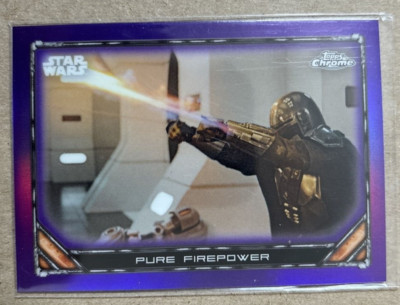 Pure Firepower 7/75 2022 Mandalorian Chrome Purple Refractor #S1-34