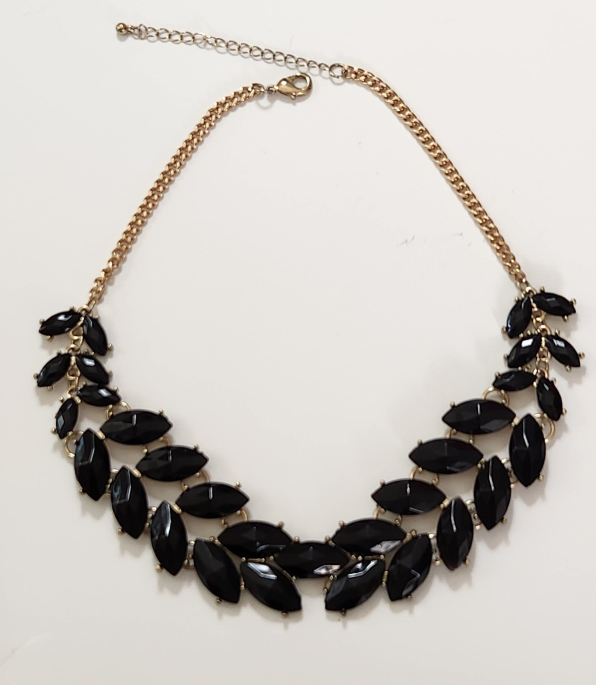 Statement Necklace Bangle Bracelets Set Black Mar… - image 2