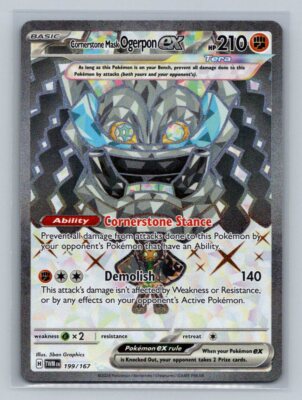 Cornerstone Mask Ogerpon ex SV06: Twilight Masquerade 199/167 Near