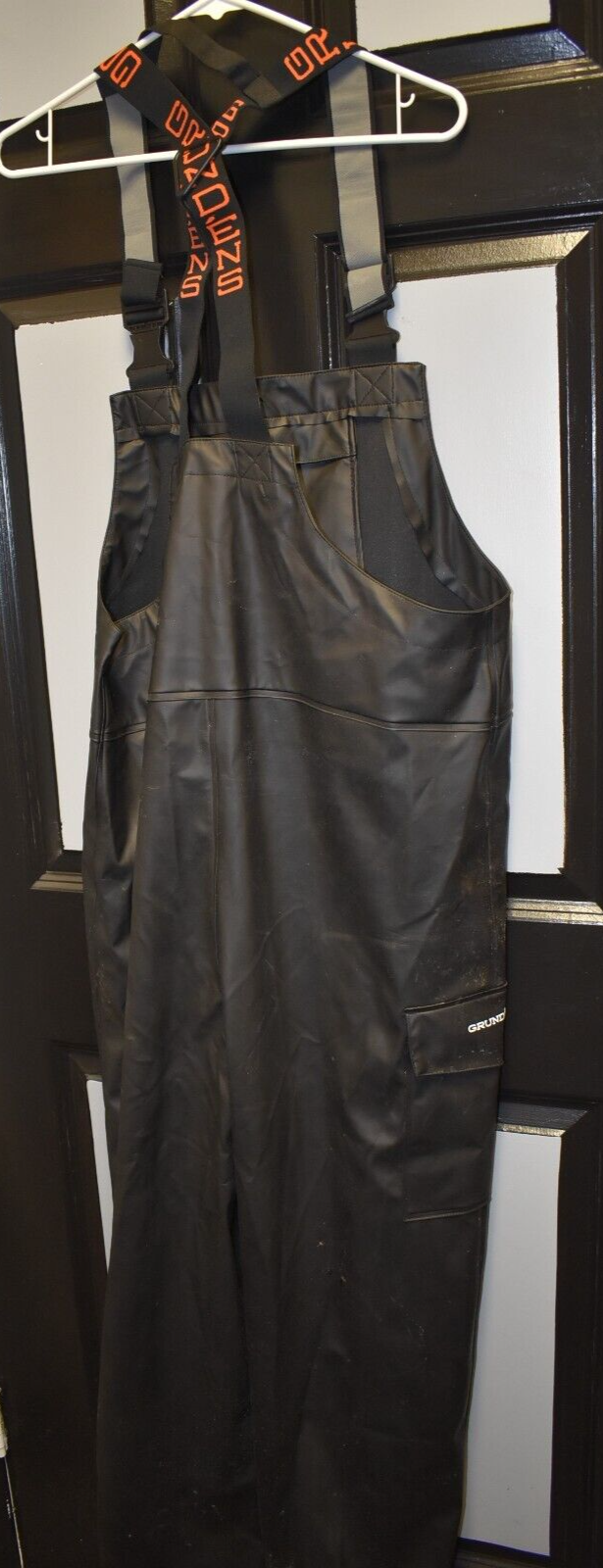 Grundens Fishing Overalls Rubber Black Size M eBay