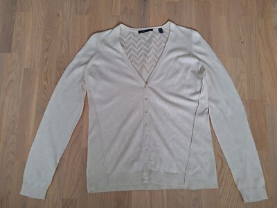 Esprit Strickjacke Langarm beige Größe M