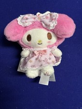 Sanrio My Melody Flower Dress Plush Mascot Clip On New