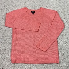 Suéter Jones New York Talla L Rosa Tejido Apretado Moderno Clásico Cápsula Armario