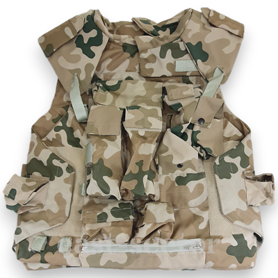 Original Polish Army Tactical Vest Jacket Chest Rig Desert Camo