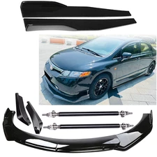 For Honda Civic 2006-2022 Front Bumper Splitter Spoiler Body Kit Side Skirt