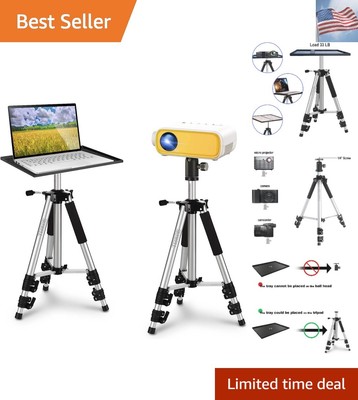 Projector Stand Tripod Adjustable: Universal Laptop Standing Height from 17'' ...