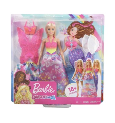 Barbie Dreamtopia 2-in-1 Princess to Mermaid Fashion Transformation Doll 