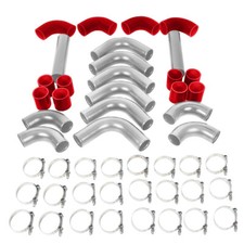 3 Inch Universal Aluminum Intercooler Turbo Piping Kit Hose Siliconeclamp