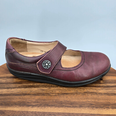 Finn Comfort Shoes Women's 7.5 US 5 UK Wine Leather Mary Jane Strap Comfort