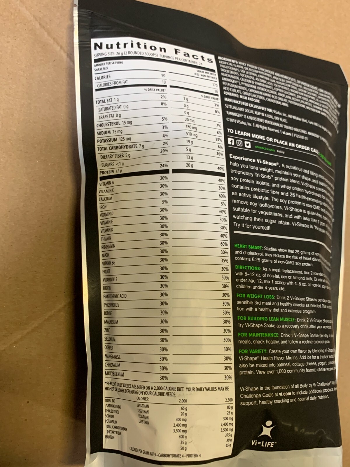 Visalus Vi Shape Nutritional Shake Mix (24 Servings) Free Shipping Exp