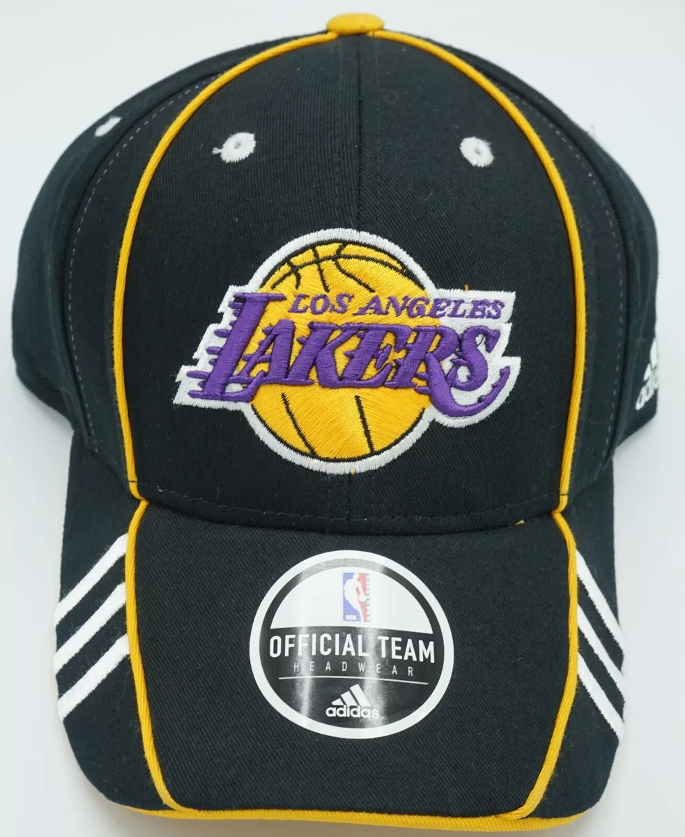 NBA Los Angeles Lakers Adidas Adult Structured Adjustable Fit Cap Hat  Beanie NEW