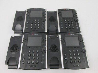 Lot Of 4 Polycom VVX 400 PoE IP Phone *No Handsets, No Stands*