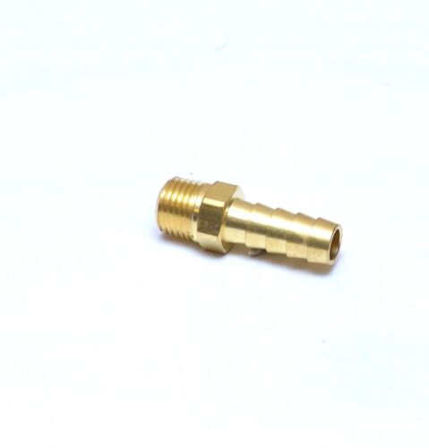 3/8 Hose ID Barb 1/4 Npt Male Straight Fitting Hose End Brass Air Water Oil Gas - Picture 4 of 8