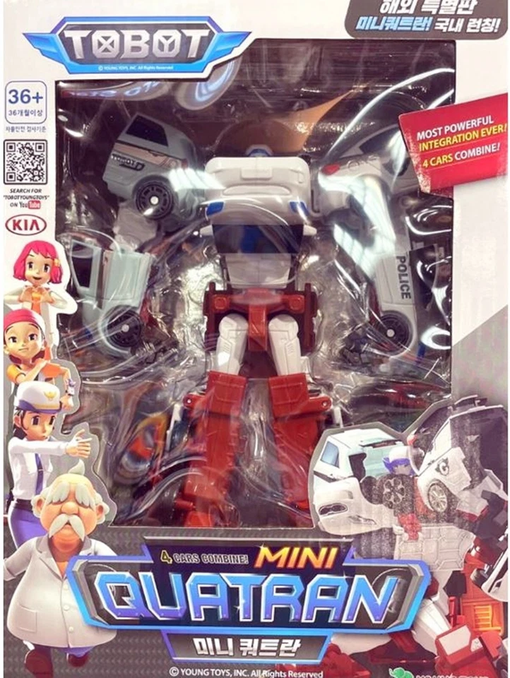 TOBOT V 2023 Mini QUATRAN 4-Cars Combine Integration Transformer Robot Kids Toy - Image 2 of 4
