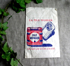 PILE WONDER - ANCIEN SAC PUBLICITAIRE EN PAPIER