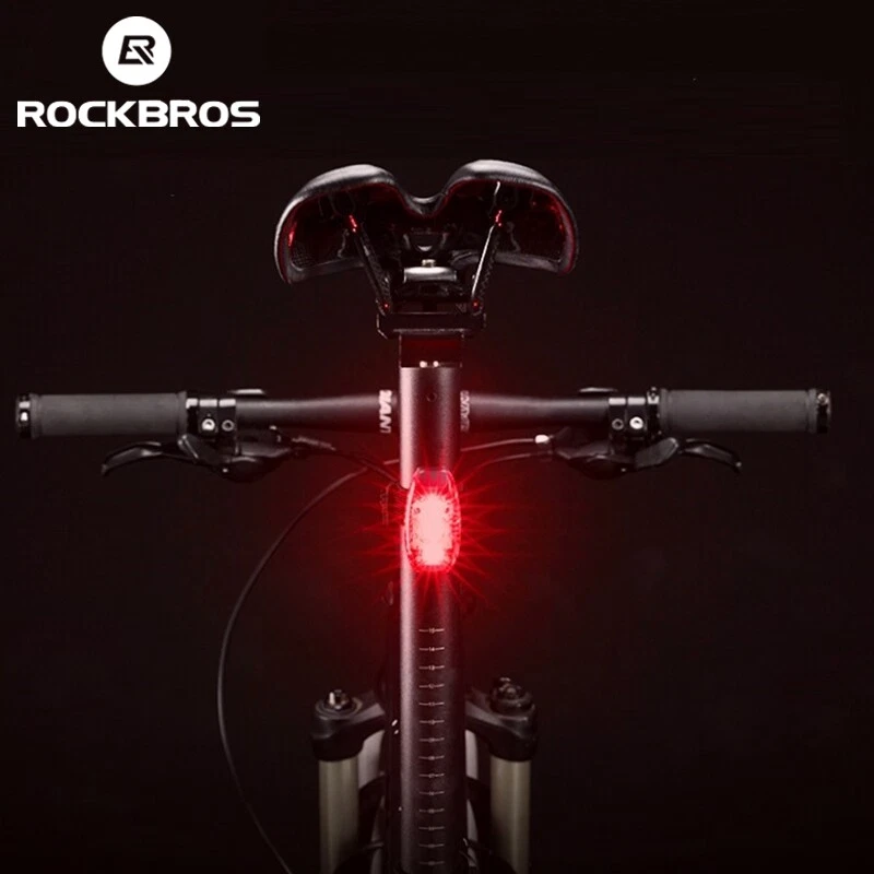ROCKBROS Bike TailLight Safe Warning LED Light MTB Road Bike Rear Light 2 Pcs - Image 2 of 4
