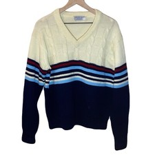 True Vintage 70s Munsingwear Acrylic Sweater USA Made Adult Size Large Preppy